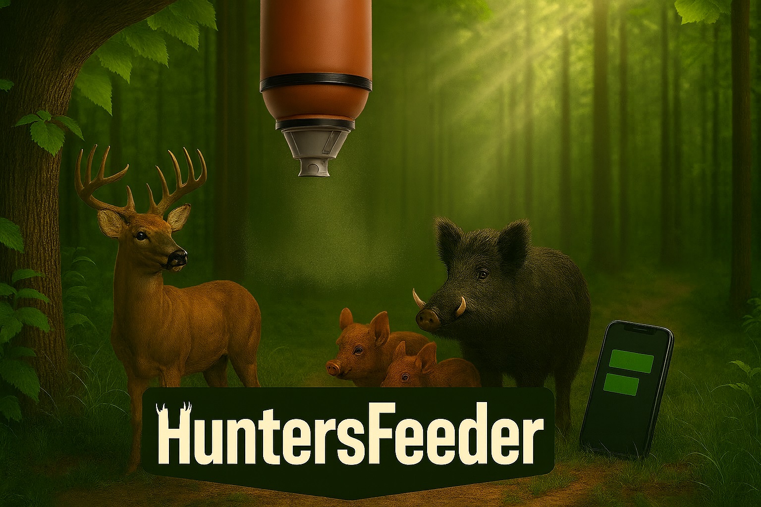 Divjad ob krmišču HuntersFeeder